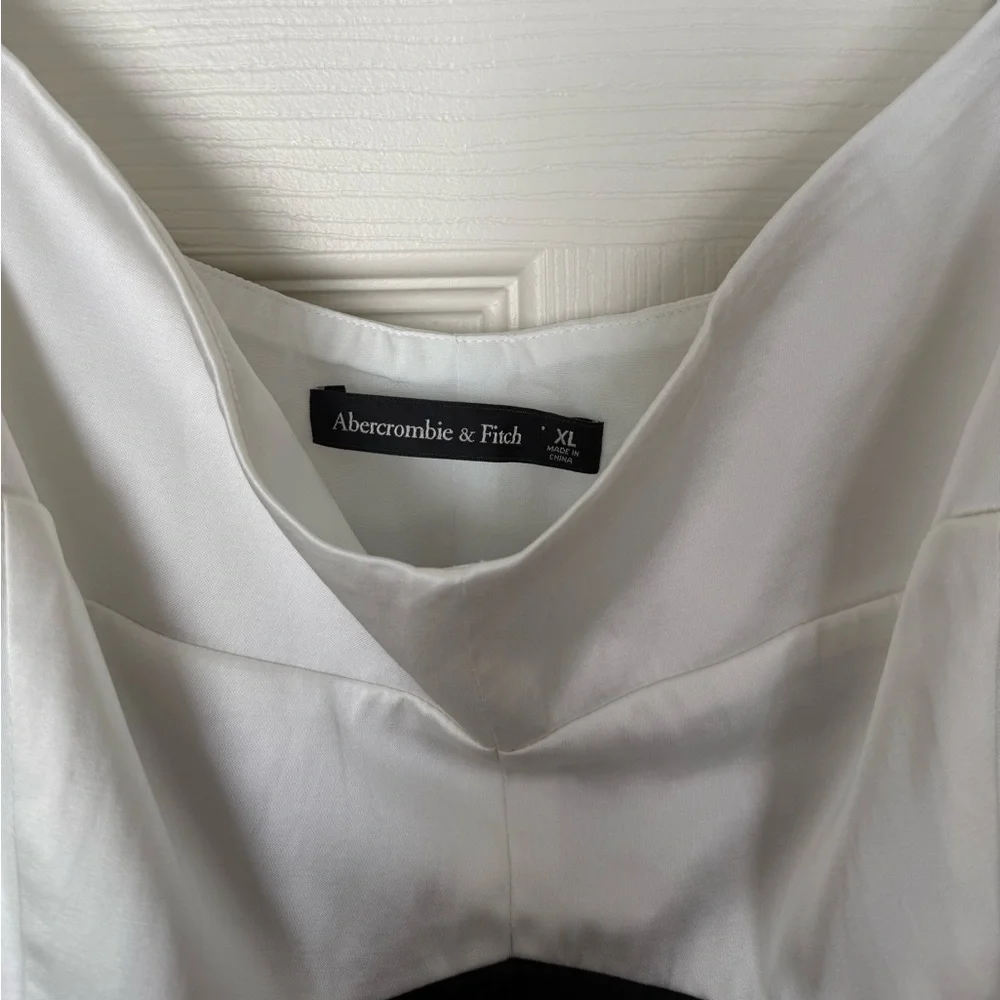 Abercrombie & Fitch Julia Slip Contrast Bodice Maxi Dress Black and White
